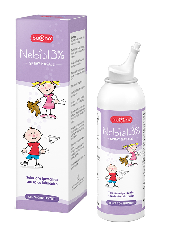 NEBIAL SOLUZIONE SALINA IPERTONICA DI SODIO CLORURO AL 3% CON ACIDO IALURONICO SPRAY NASALE 100 ML - doctorpill.it