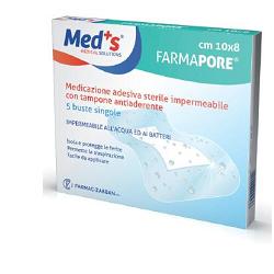 MEDICAZIONE MEDS PORE ADESIVA IMPERMEABILE 10X12CM 5 PEZZI - doctorpill.it