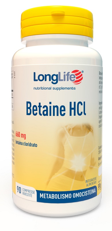 LONGLIFE BETAINE HCL 90 COMPRESSE RIVESTITE - doctorpill.it