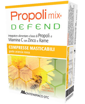 PROPOLI MIX DEFEND 30 COMPRESSE MASTICABILI GUSTO ARANCIA - doctorpill.it