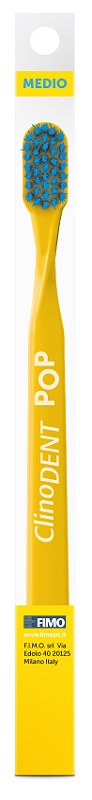 CLINODENT POP GIALLO SPAZZOLINO DA DENTI MEDIO - doctorpill.it