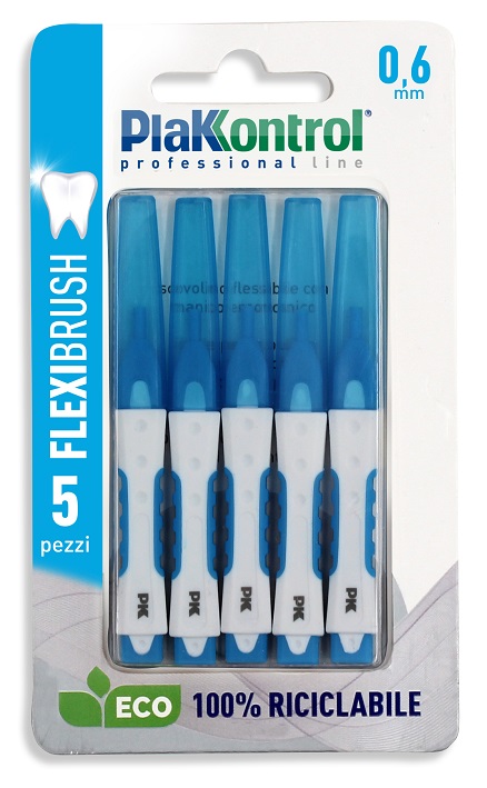 PLAKKONTROL SCOVOLINO INTERDENTALE FLEXI BRUSH06 BLISTER 5 PEZZI - doctorpill.it