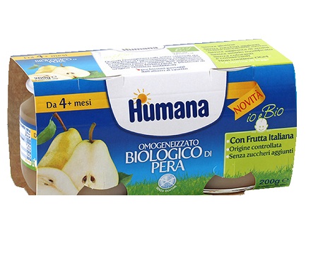 HUMANA OMOGENEIZZATO PERA BIO 2 VASETTI 100 G - doctorpill.it