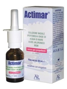 ACTIMAR SOLUZIONE NASALE SPRAY SALINA 3% CON ACIDO IALURONICO + MSM 20 ML CON EROGATORE - doctorpill.it