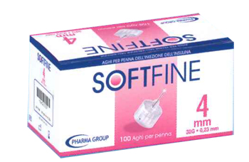 AGO PER PENNA DA INSULINA SOFTFINE 32 GAUGE 4 MM 0,23 MM 100 PEZZI - doctorpill.it