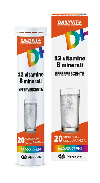 MASSIGEN DAILYVIT 12 VITAMINE 8 MINERALI EFFERVESCENTE 20 COMPRESSE - doctorpill.it