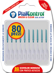 PLAKKONTROL BRUSH & CLEAN SCOVOLINI SPAZI STRETTI 80 PEZZI - doctorpill.it