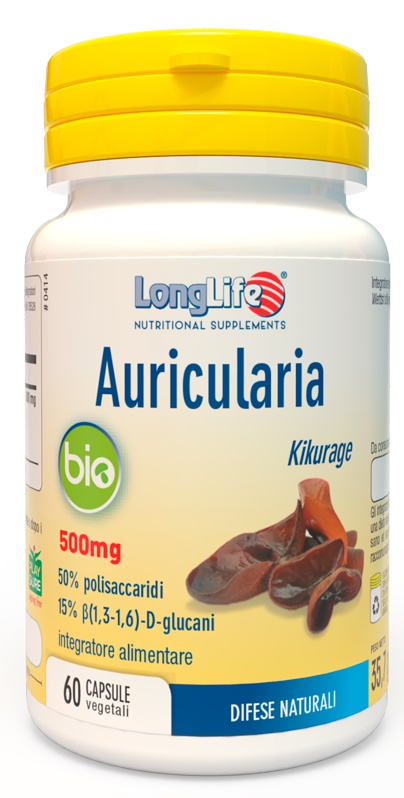 LONGLIFE AURICULARIA BIO 60 CAPSULE - doctorpill.it