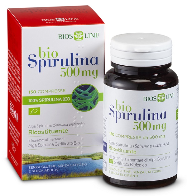 BIOSLINE BIOSPIRULINA 500 NEW 150 COMPRESSE CERT ECOCERT - doctorpill.it