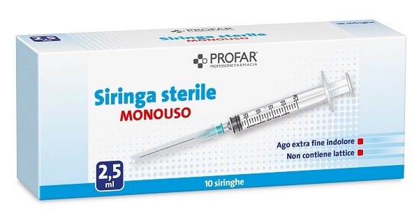 SIRINGA MONOUSO 2,5ML PROFAR - doctorpill.it