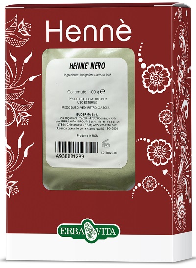 HENNE COLORANTE CAPELLI NERO 100 G - doctorpill.it