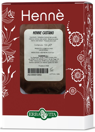 HENNE COLORANTE CAPELLI CASTANO 100 G - doctorpill.it