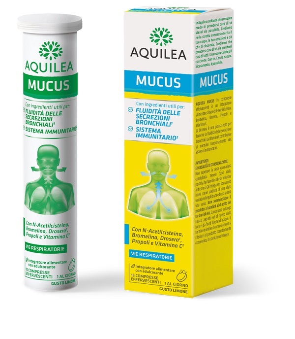 AQUILEA MUCUS 15 COMPRESSE EFFERVESCENTI 90 G - doctorpill.it