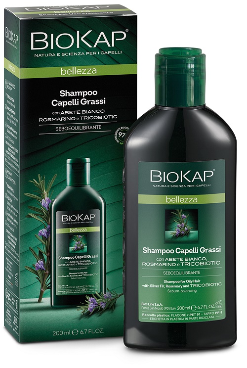 BIOKAP BELLEZZA SHAMPOO CAPELLI GRASSI CON TRICOBIOTIC 200 ML - doctorpill.it