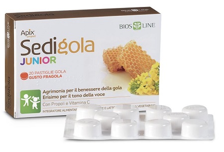 APIX PROPOLI SEDIGOLA JUNIOR FRAGOLA 20 PASTIGLIE BIOSLINE - doctorpill.it