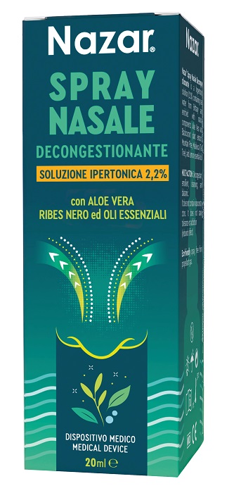 NAZAR SPRAY NASALE DECONGESTIONANTE SOLUZIONE IPERTONICA 2,2% 20 ML - doctorpill.it