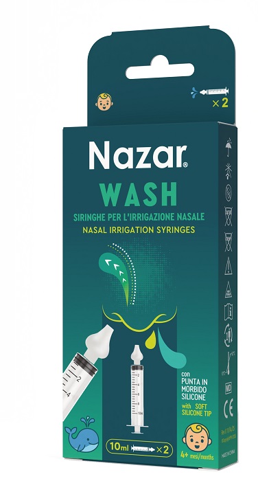 NAZAR WASH SIRINGA IRRIGAZIONE NASALE 2 PEZZI - doctorpill.it