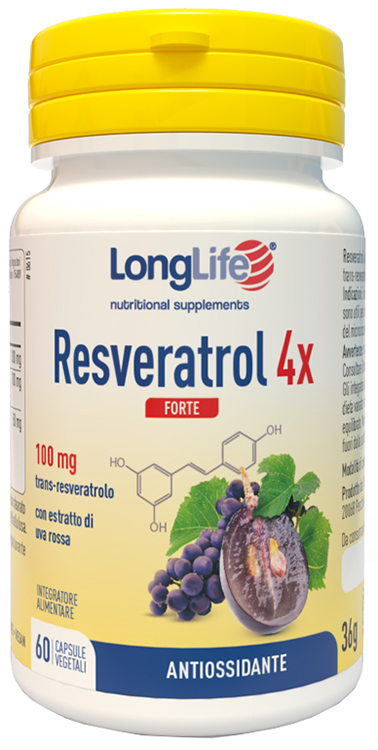 LONGLIFE RESVERATROL 4X FORTE 60 CAPSULE VEGETALI - doctorpill.it