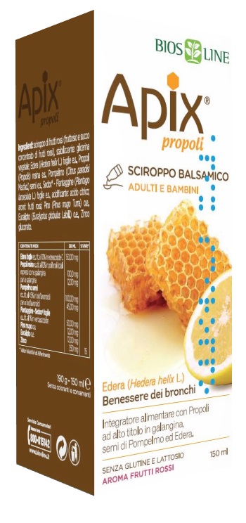 APIX PROPOLI SCIROPPO BALSAMICO SENZA CONSERVANTI 150 ML BIOSLINE - doctorpill.it