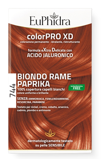 EUPHIDRA COLORPRO GEL COLORANTE CAPELLI XD 744 PAPRIKA 50 ML IN FLACONE + ATTIVANTE + BALSAMO + GUANTI - doctorpill.it