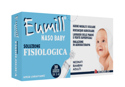 EUMILL NASO BABY SOLUZIONE FISIOLOGICA 20 CONTENITORI MONODOSE 5 ML - doctorpill.it