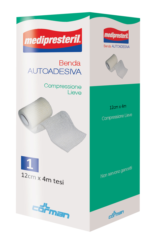 MEDIPRESTERIL BENDA AUTOADESIVA 12X400 CM 1 PEZZO - doctorpill.it