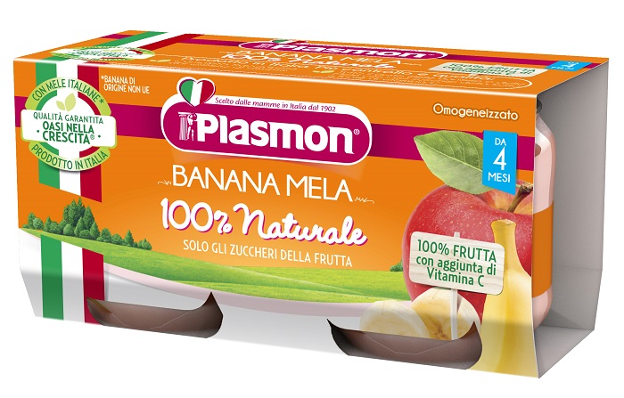 PLASMON OMOGENEIZZATO BANANA MELA 2 X 80 G - doctorpill.it