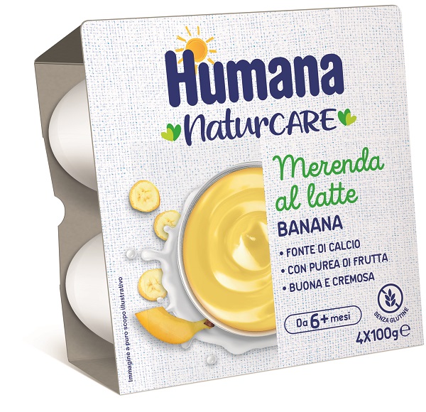 HUMANA MERENDA LATTE BANANA 4 PEZZI DA 100 G - doctorpill.it