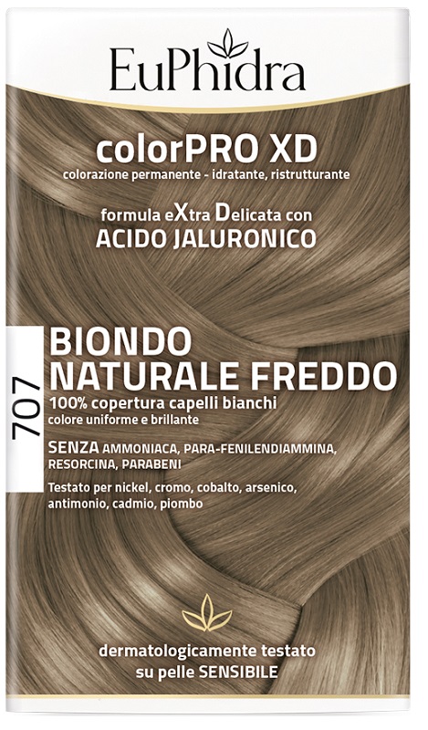 EUPHIDRA COLORPRO XD 707 BIONDO NATURALE F COLORE + ATTIVANTE + BALSAMO + CUFFIA + GUANTI - doctorpill.it