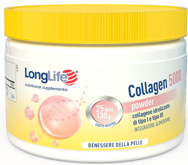 LONGLIFE COLLAGEN 5000 POWDER 130 G - doctorpill.it
