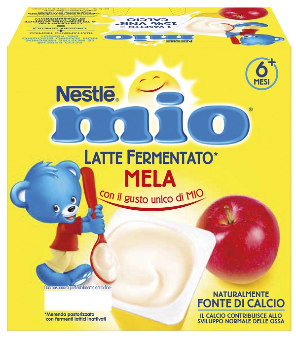 MIO MERENDA LATTE FERMENTATO MELA 4 PEZZI DA 100 G - doctorpill.it
