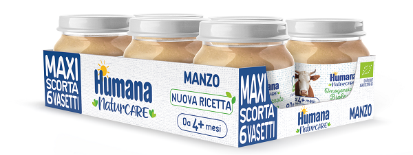 HUMANA OMOGENEIZZATO MANZO BIO 6 VASETTI DA 80 G - doctorpill.it