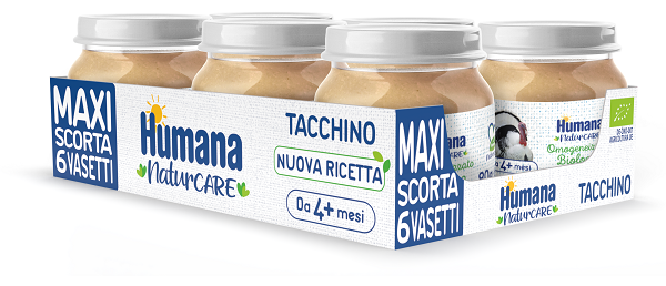 HUMANA OMOGENEIZZATO DI TACCHINO BIOLOGICO 6 VASETTI DA 80 G - doctorpill.it