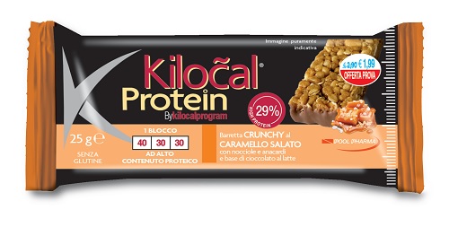 KILOCAL PROTEIN BARRETTA CIOCCOLATO LATTE CARAMELLO SALATO 25 G - doctorpill.it
