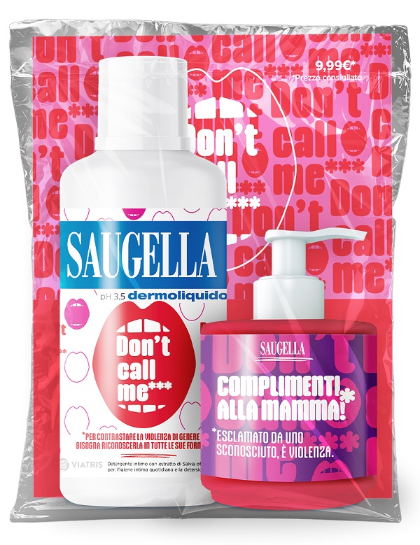 SAUGELLA BUNDLE DERMOLIQUIDO DON'T CALL ME 1 SAUGELLA DERMOLIQUIDO 500 ML CON ETICHETTA EDIZIONE LIMITATA + 1 MINISIZE SAMPLE CON PUMP 150 ML - doctorpill.it