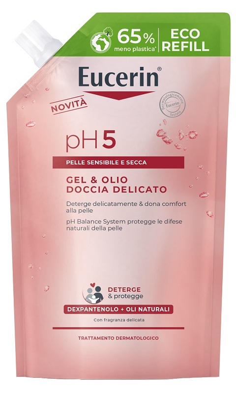 EUCERIN GEL & OLIO DOCCIA DELICATO 400 ML REFILL - doctorpill.it