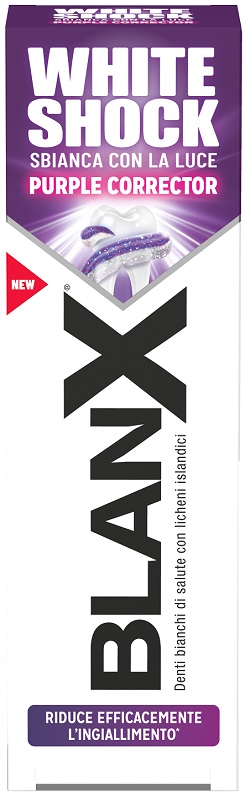 BLANX WHITE SHOCK PURPLE CORRECTOR DENTIFRICIO 75 ML - doctorpill.it
