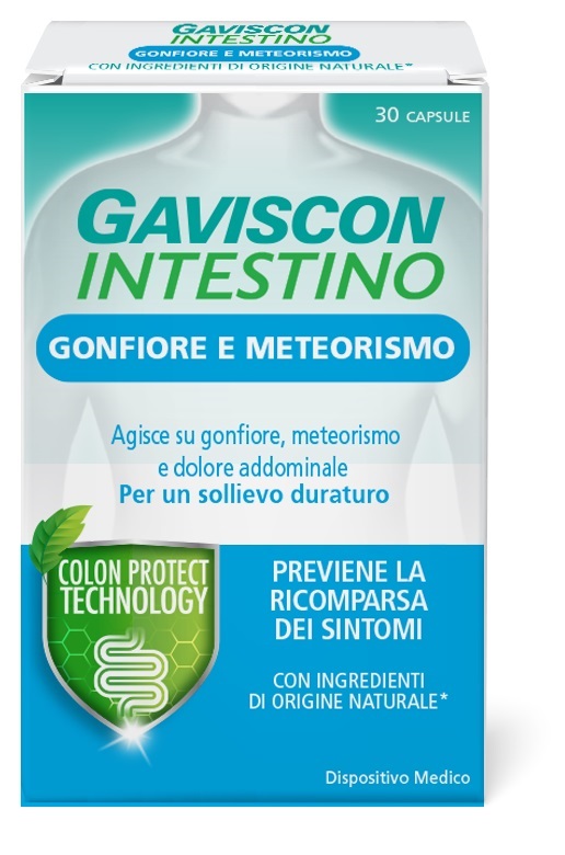 GAVISCON INTESTINO GONFIORE E METEORISMO 30 CAPSULE - doctorpill.it