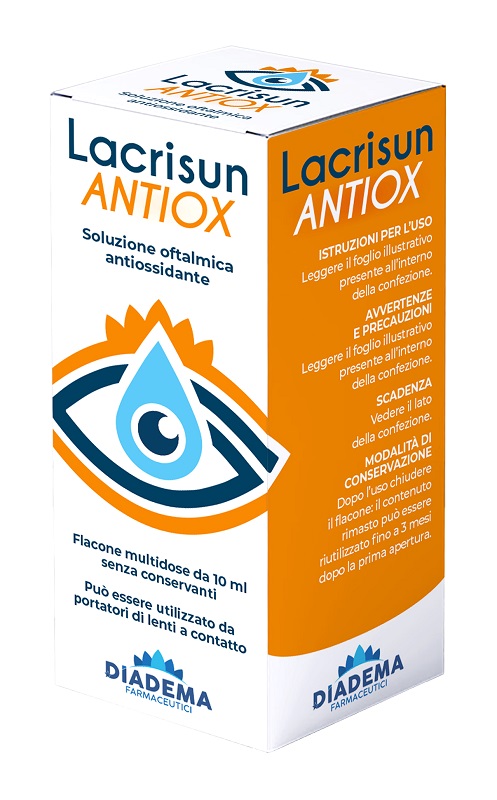 LACRISUN ANTIOX SOLUZIONE OFTALMICA ANTIOSSIDANTE OCCHI FLACONE MULTIDOSE 10 ML - doctorpill.it