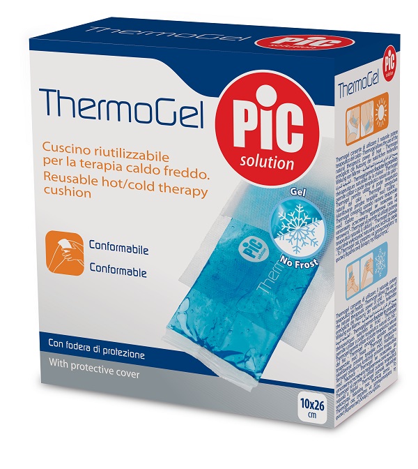 CUSCINO THERMOGEL 10X26 CM TERAPIA CALDO FREDDO CON FODERA ITC - doctorpill.it