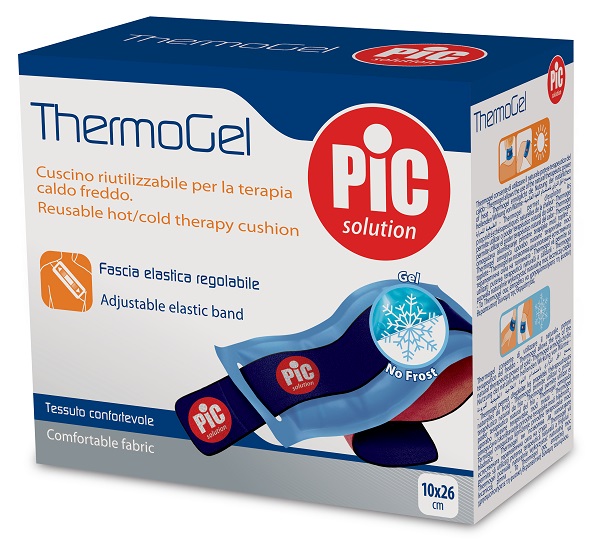 CUSCINO THERMOGEL TERAPIA CALDO FREDDO 10X26 CM CON FASCIA ELASTICA ITC - doctorpill.it