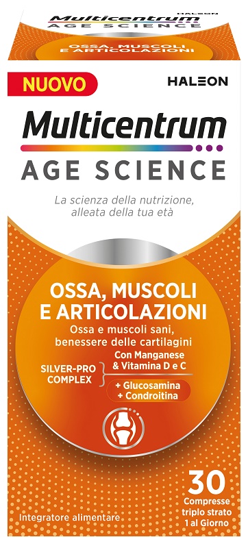 MULTICENTRUM AGE SCIENCE OSSA MUSCOLI ARTICOLAZIONI 30 COMPRESSE - doctorpill.it