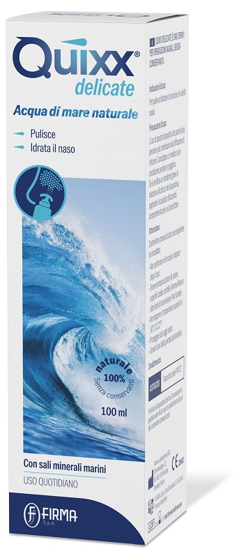 SOLUZIONE SPRAY PER IRRIGAZIONI NASALI QUIXX DELICATE ACQUA MARINA ISOTONICA 100 ML - doctorpill.it