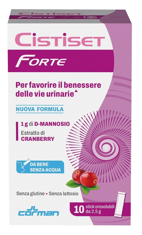 CISTISET FORTE 10 STICK OROSOLUBILI 2,5 G SENZA GLUTINE SENZA LATTOSIO - doctorpill.it