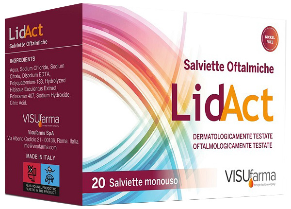 LIDACT SALVIETTE OFTALMICHE PERIOCULARI MONOUSO 20 PEZZI - doctorpill.it
