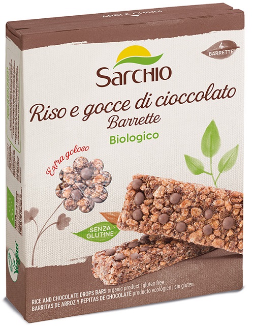 RISO E GOCCE DI CIOCCOLATO 4 BARRETTE BIOLOGICHE X 20 G - doctorpill.it