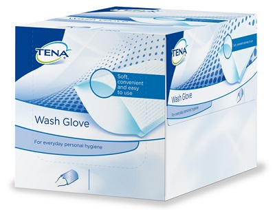 GUANTO PER IGIENE TENA WASH 50 PEZZI - doctorpill.it