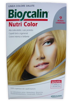 BIOSCALIN NUTRI COLOR 9 BIONDO CHIARISSIMO SINCROB 124 ML - doctorpill.it