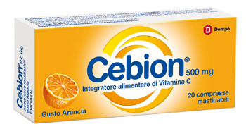 CEBION MASTICABILE ARANCIA VITAMINA C 500 MG 20 COMPRESSE - doctorpill.it