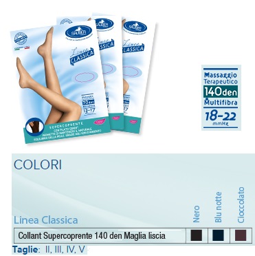SAUBER COLLANT 140 DENARI SUPER COPRENTE MAGLIA MICRORETE BLU NOTTE 2 LINEA CLASSICA MISURA - doctorpill.it
